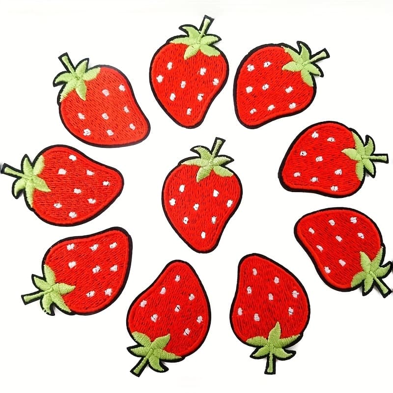 TEMU 10pcs Embroidered Iron-on/sew-on Patches - Appliques With Diy Embroidery For Clothes, Jackets, Hats, Bags, Jeans - Easy No-sew Ironing For Fabric Decoration (10pcs)