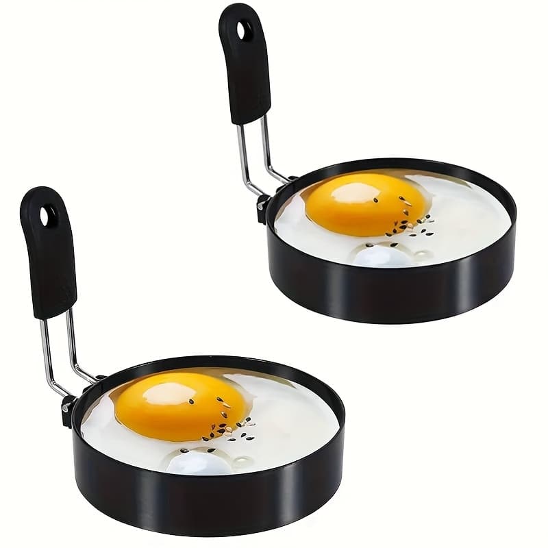 TEMU Stainless Steel 2pcs/4pcs/6pcs Egg Rings (4'') - Egg Cooking Rings, Pancake Mold For Frying Eggs And - Kitchen Gadgets, Kitchen Stuff, Kitchen Accessories, Home Kitchen Items