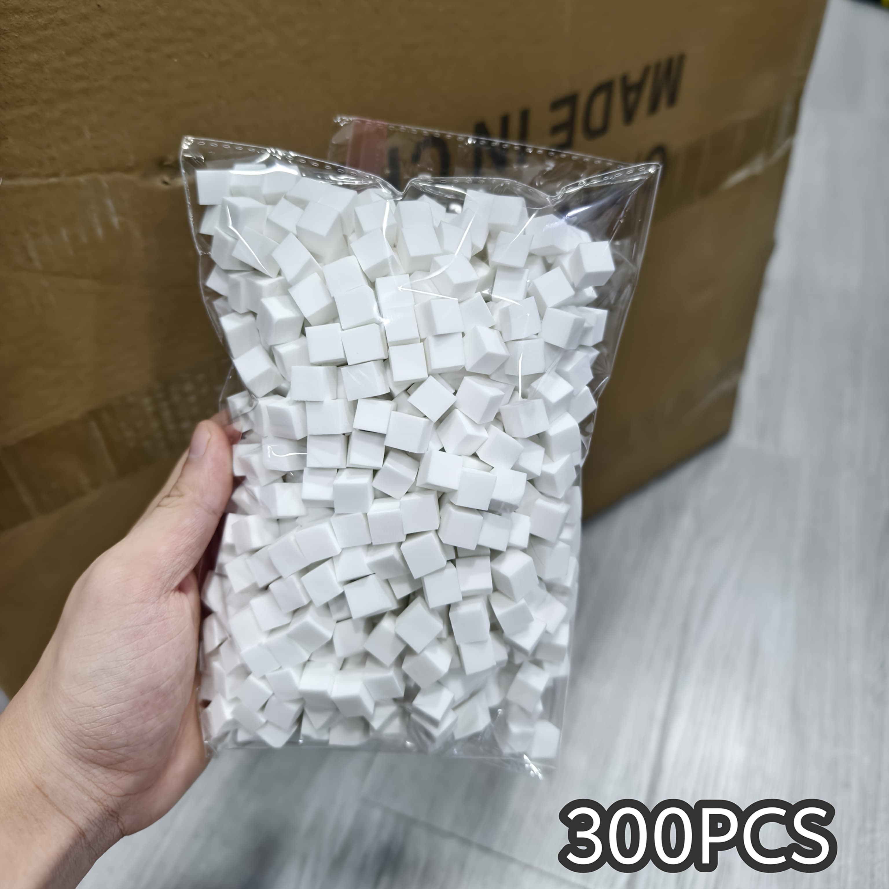 TEMU 200/300pcs Nail Art Sponges - For Ombre , No Shedding, Good , Pure That Resists Yellowing