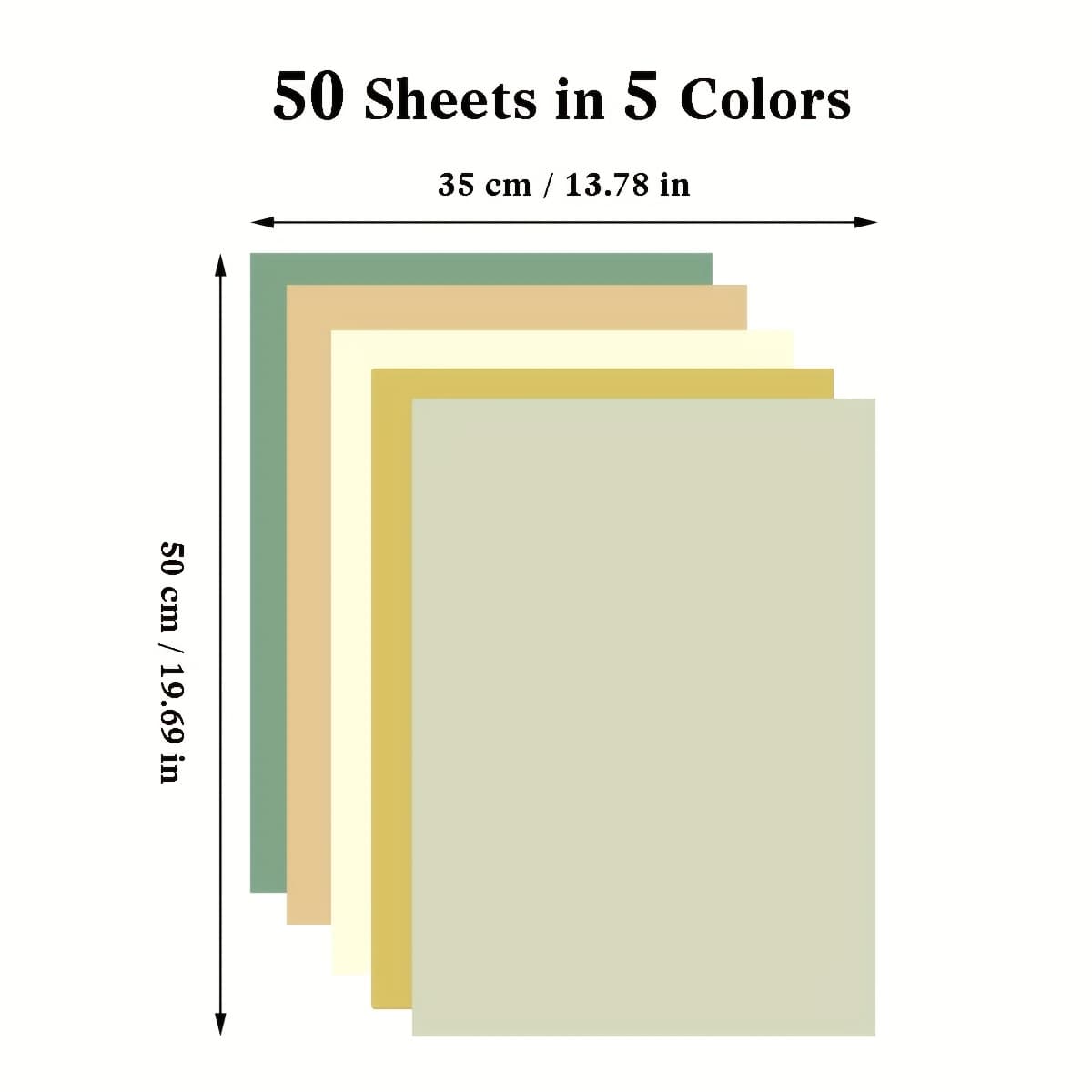 TEMU 50 Sheets Gift Tissue Paper Bulk, Green Tissue Paper For Gift Bags Sage Green Golden Beige Wrapping Paper For Baby Shower Wedding Birthday Mother's Crafts, 13.78 X 19.69 Inch