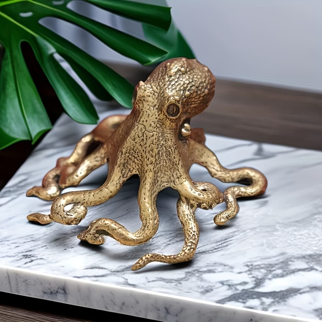 TEMU A Decorative Octopus Desktop Ornament That Attracts Wealth, Featuring A Handcrafted Decor Piece