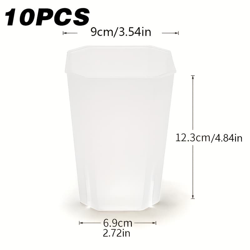 TEMU Sxtsxt 10pcs, Transparent Creative Flower Pots, Super Beautiful Succulent Flower Pots, Nursery Pots, Perfect For Indoor And Outdoor Home Decoration Gardens