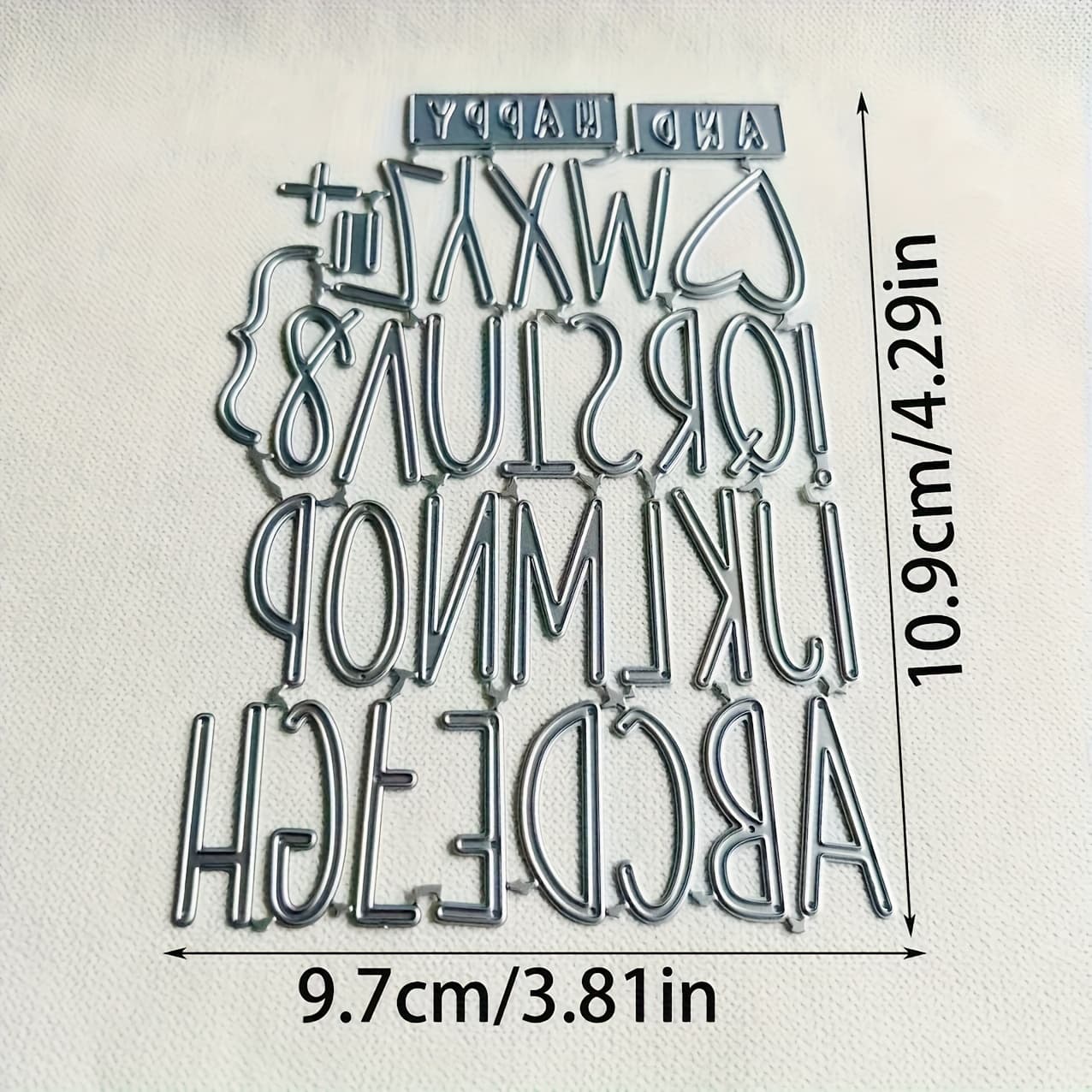 TEMU 1pc Letter Metal Die Cut, Diy Scrapbooking Embossing Stencil, Handmade Greeting Card Making Metal Cutting Dies, Gift Card Making Tools