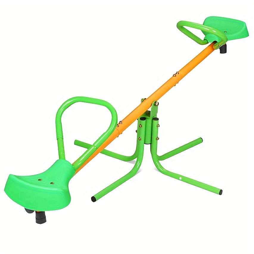 TEMU 2-seater/ 4-seater 360-degree Outdoor Rotating And Rotating Rocking Car Outdoor , Backyard Metal , Perfect Birthday Gift