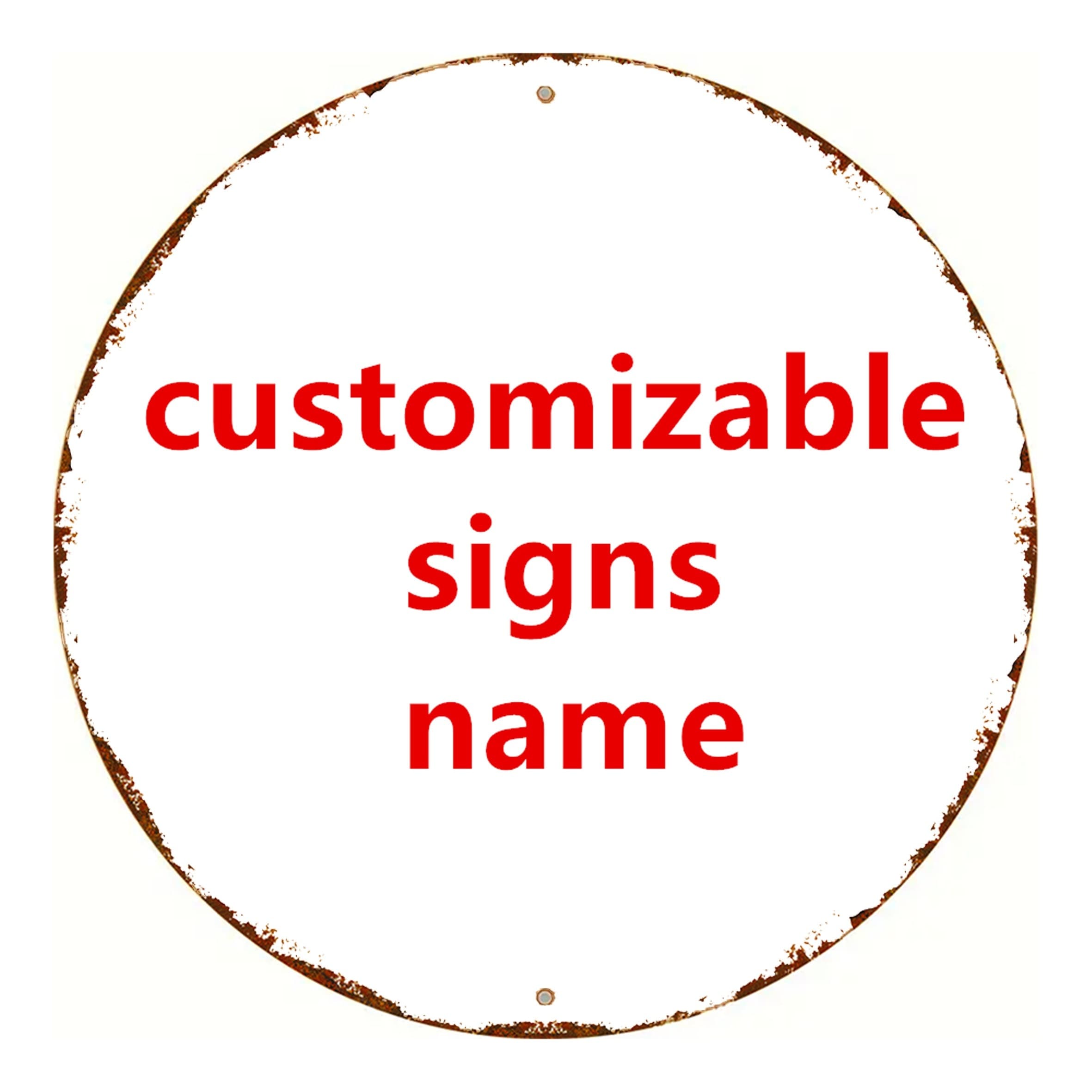 TEMU Customizable Round Metal Sign - Personalized Wall Decor With Your Text/image/logo, Versatile Hanging Plaque For Home, Garden, Kitchen, Bar, Cafe, 1pc (7.87"x7.87"), Metal Outdoor Decor