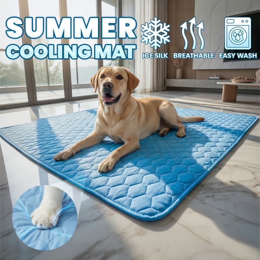 TEMU [2026 Upgrade] Summer Pet Cooling Mat Bed | Recommended | Breathable Mesh Bed | Or Dog Cool And Comfortable Long, Suitable For Small, Medium, And Large Pets