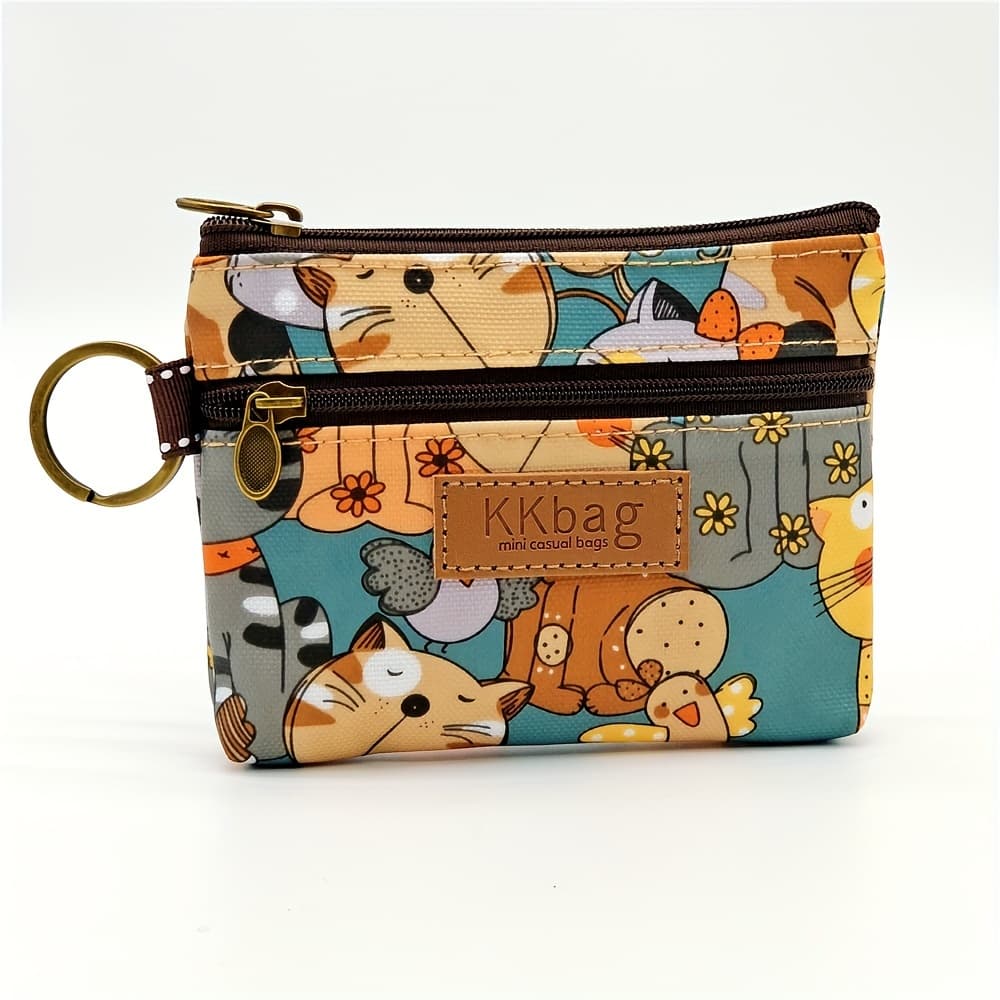 TEMU Cartoon Coin Purse Made Of Printed Material, A Hard Lipstick And Coin Storage Bag For Women