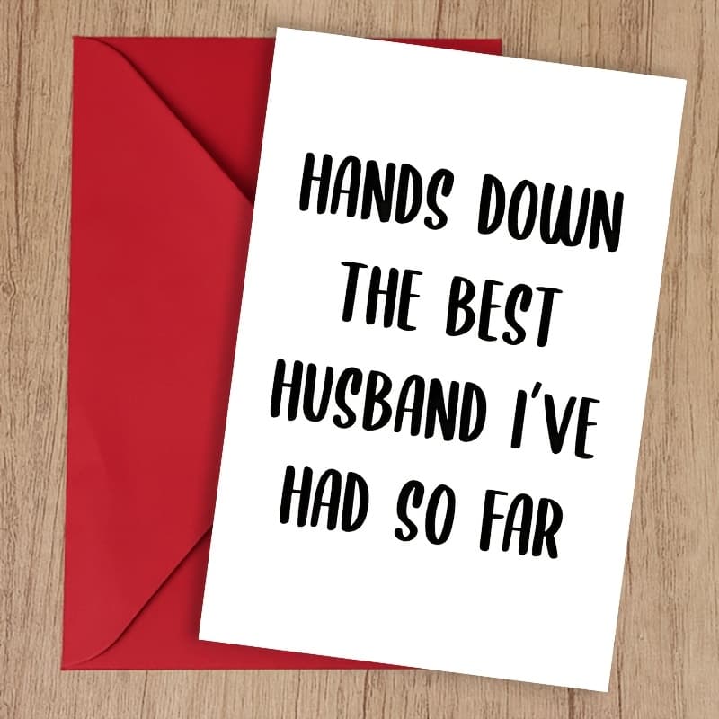 TEMU 1pc Funny Anniversary Card For Couples: "best Husband Had " Romantic Comedy Gift - Wife/husband/boyfriend/gf Valentine Keepsake (includes Envelope)