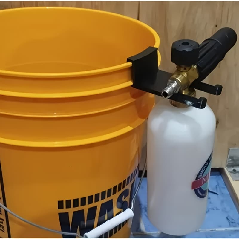 TEMU Foam Gun Holder Compatible For Most Foam Guns - Stand For Car Wash Bucket, Leakproof Stable Foam Spray Gun Accessory, Portable For Auto Detailing, & Treatments