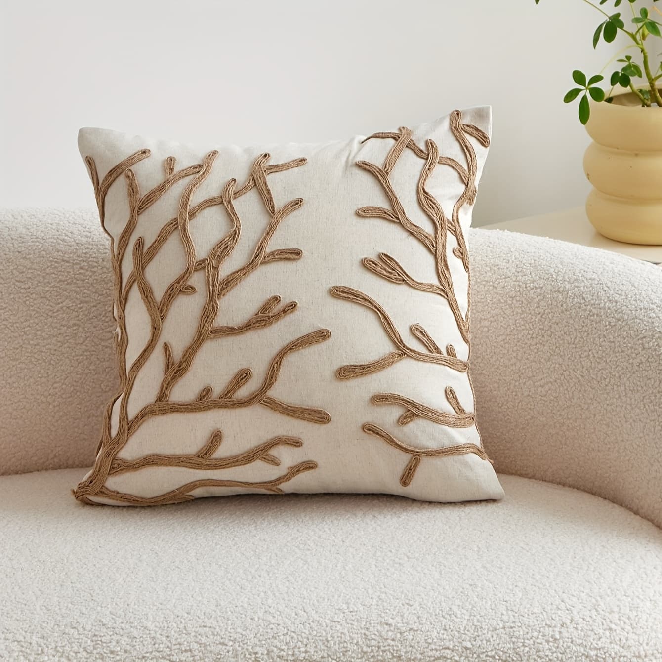 TEMU 1pc Starfish 3d Embroidered Pillow Cover Home Decor