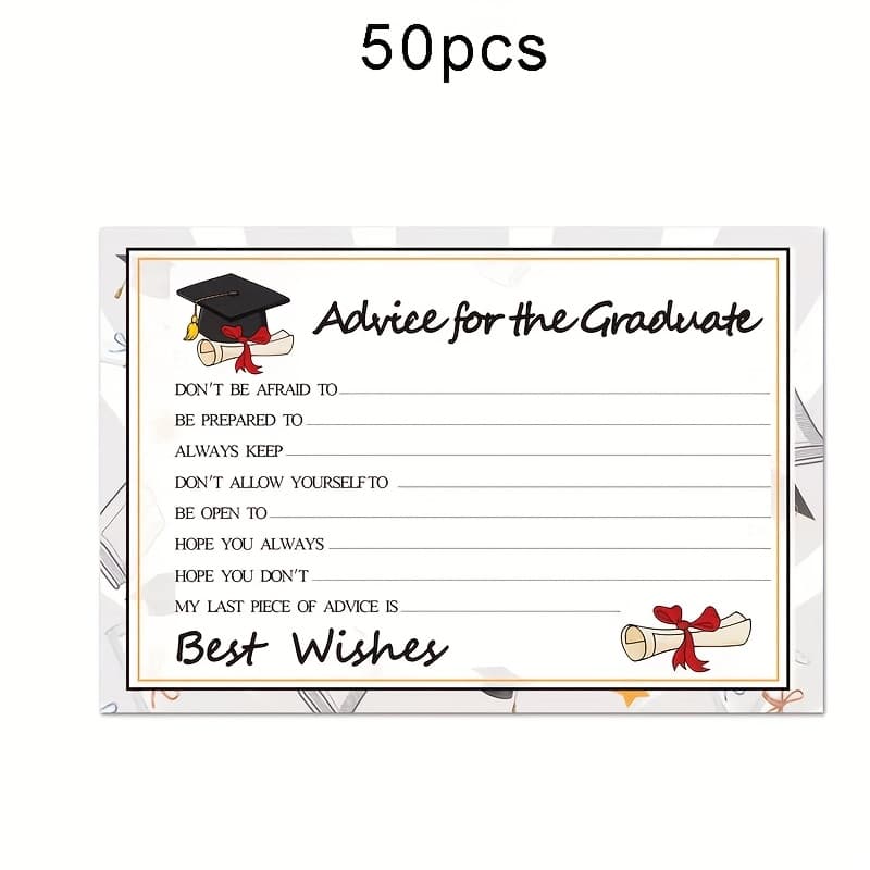 TEMU 50pcs Graduation Greeting Cards With And , Inspirational Cards From , Party Supplies For Celebrating Graduation, Graduation Party Decorations