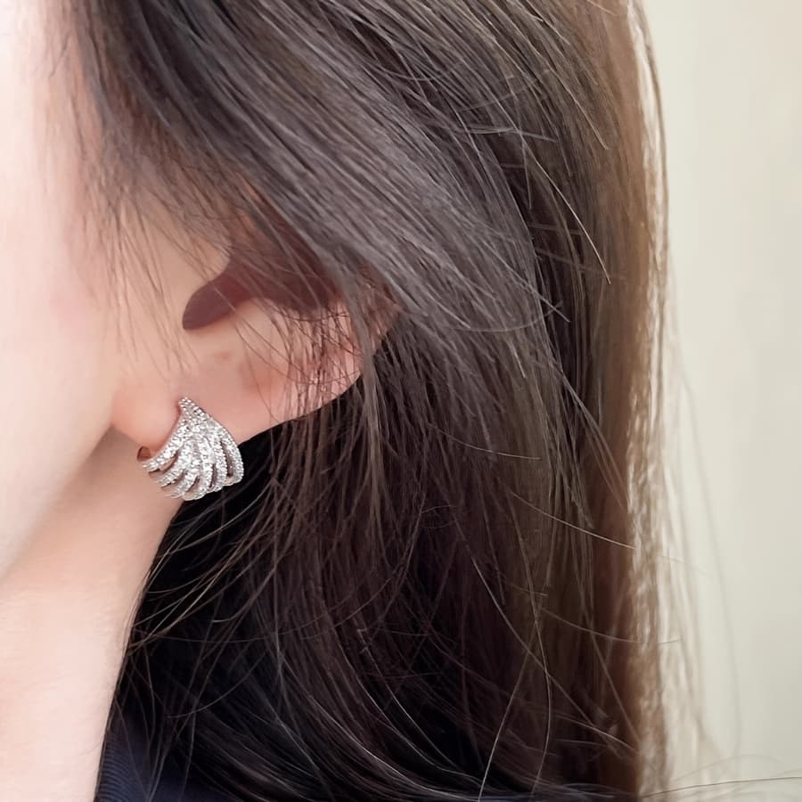TEMU Elegant And Exquisite Claw-set Synthetic Zirconia Petite Stud Earrings, Bridal Engagement Wedding Temperament Jewelry Accessory, Valentine's Day Gift For A