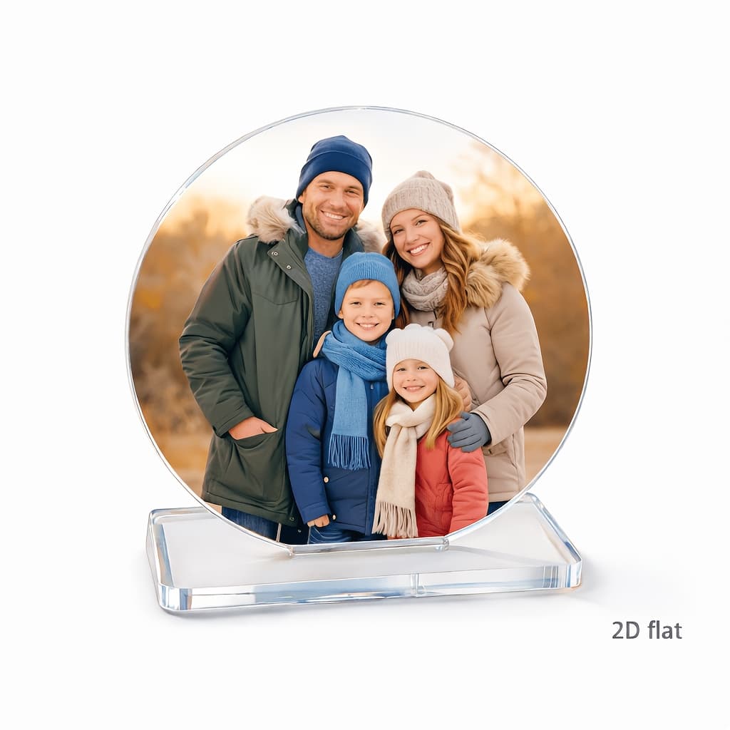 TEMU [2d Flat] [] 1pc Acrylic Circle Display Stand With Rectangle Base Anti-fade Base Stand For Commercial Home Use | Decorative Sign And Plaque