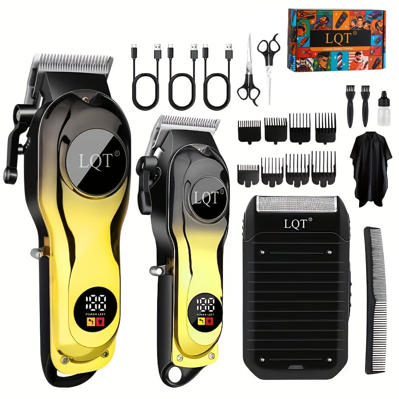 TEMU Lqt Men's Professional Electric Hair Clipper/ Clipper Set/ideal For Hair And Beard Trimming/ For Barbershops And Home Use/gift Box Set/the For