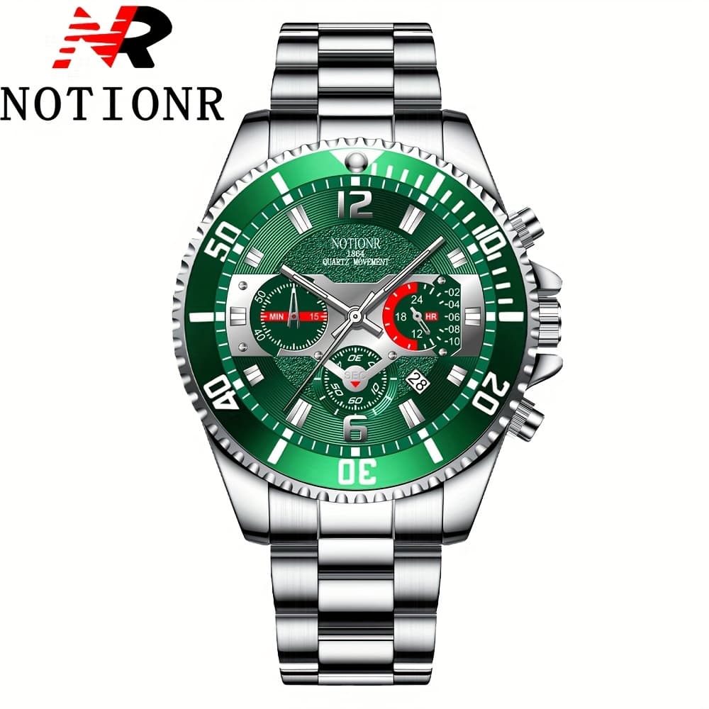 TEMU Notionr Watches For Men, Business Mens Watches, Quartz Men Watches, Versatile Watch Pairing Combination, Calendar Adjustable, Gifts For , Reloj Para Hombre.
