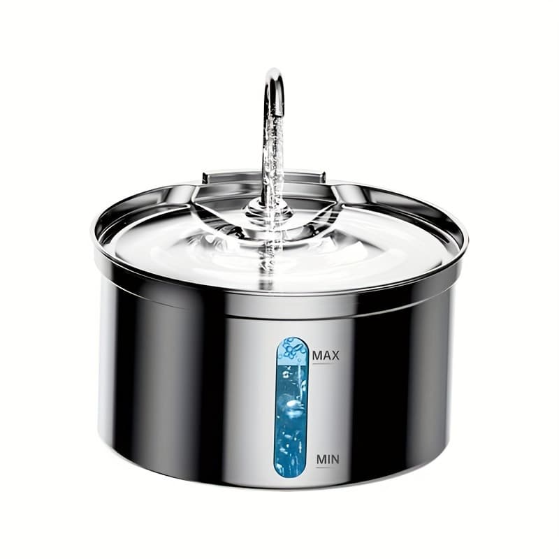 TEMU 3.5l/118oz Automatic Cat Water Fountain Stainless Steel Pet Water Dispenser Water Feeder For