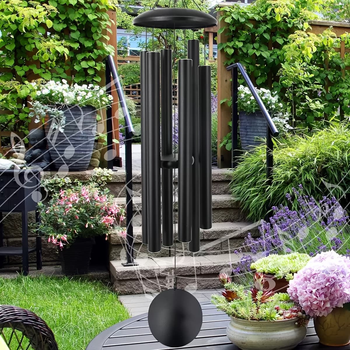 TEMU Outdoor Wind Chimes, 26 Inches Deep Tone Metal Wind Chimes With 6 Thickened Aluminum Tubes, Wind Chimes For Outside, Memorial Wind Chimes Best Gift For Mom Grandma Women
