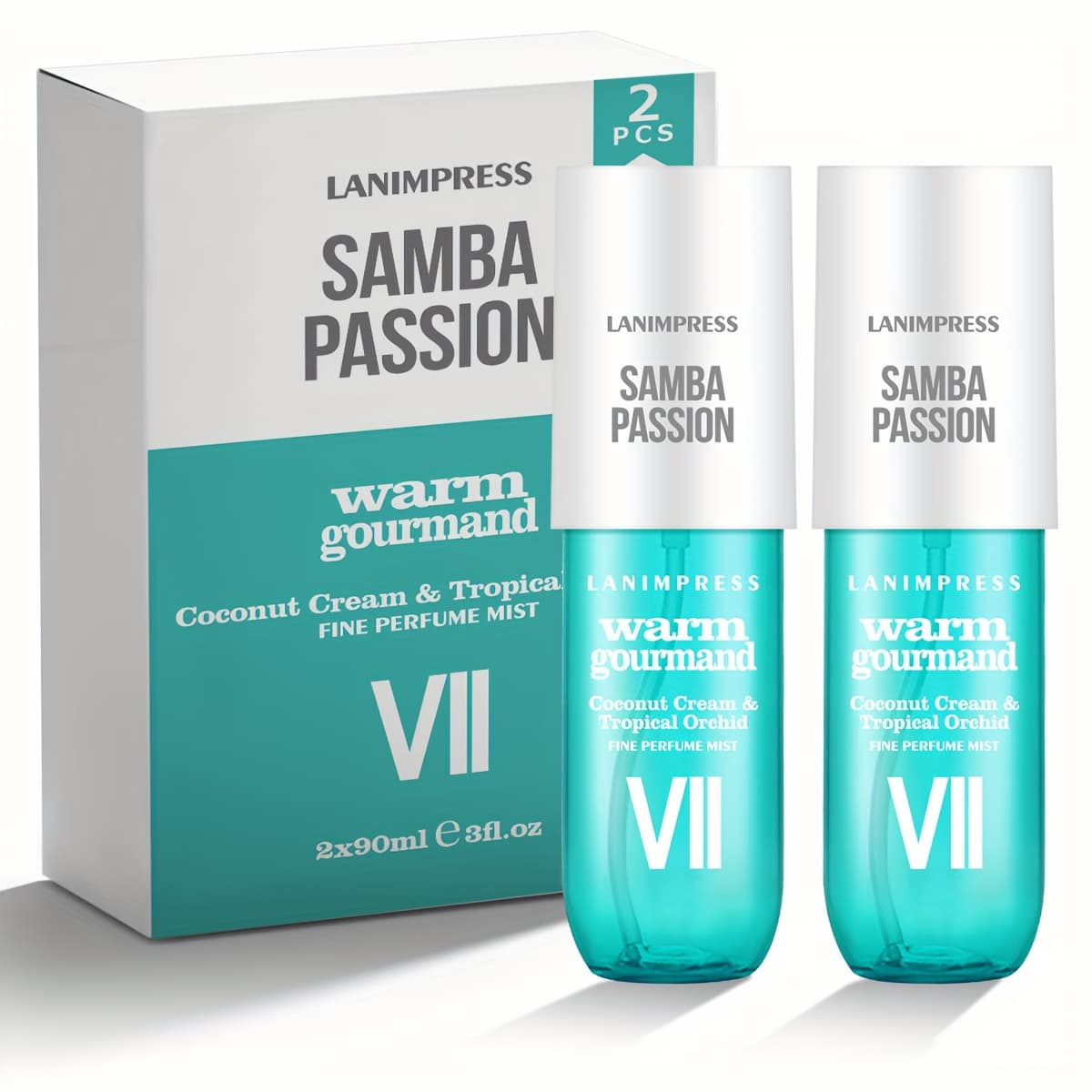 TEMU Passion Fine Perfume Mist Set, 2 Perfumes Gift Box, Long-lasting Warm Fragrance Of & Perfect For Holiday Gifts, Dating, Daily Life, Parties
