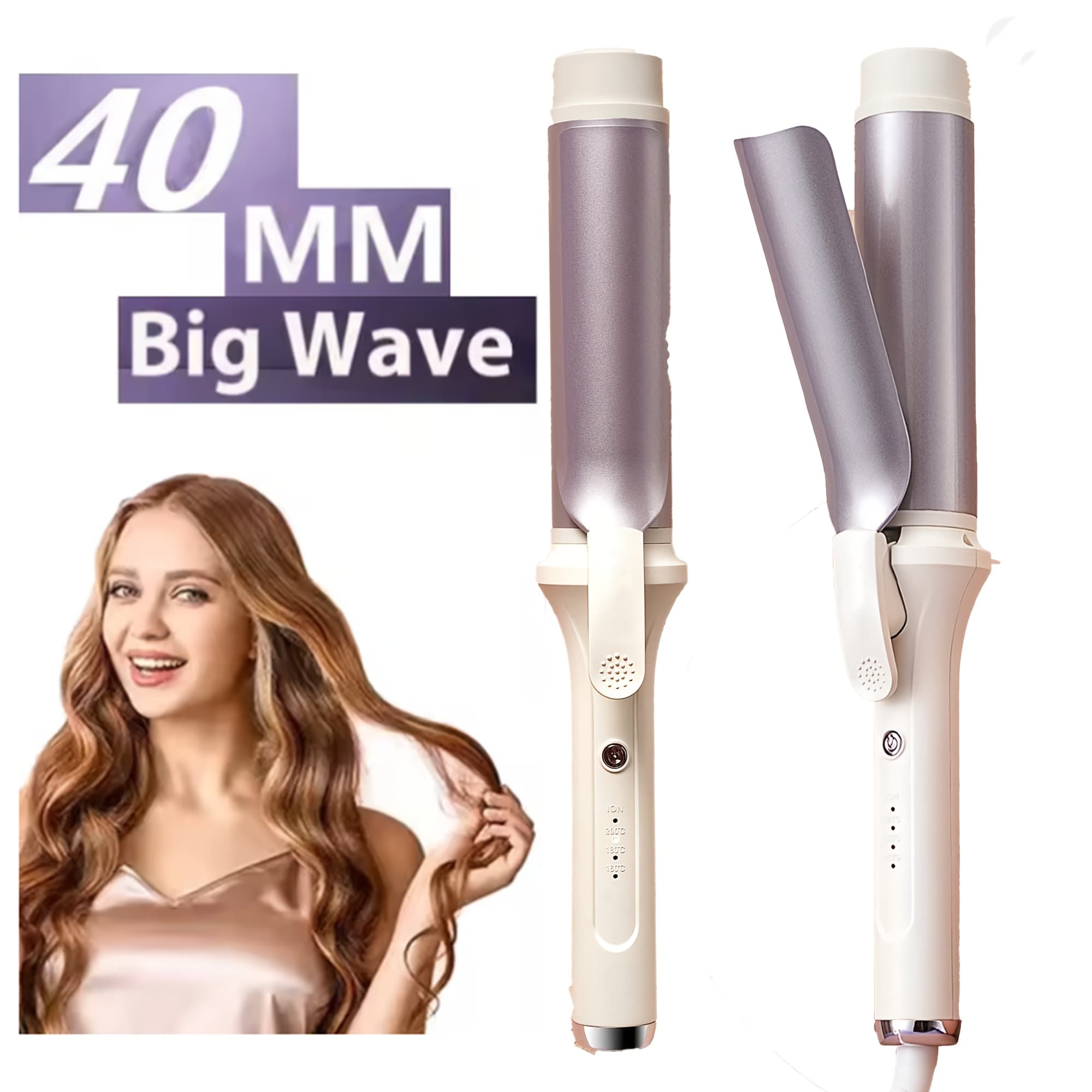 TEMU This 40mm Large Curling Iron Is Perfect For And Curls. It Features 3 Temperature Settings And -60 Second Rapid Heating Function. , An Ideal Gift For Mother