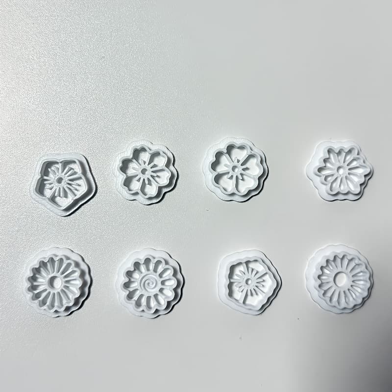 TEMU Set Of 8 Bohemian Flower-shaped Clay Cutters | Valentine's Day | Perfect For Handmade Earrings And Jewelry Making, Featuring Intricate Hollow Designs | Jewelry Earring Making Tools