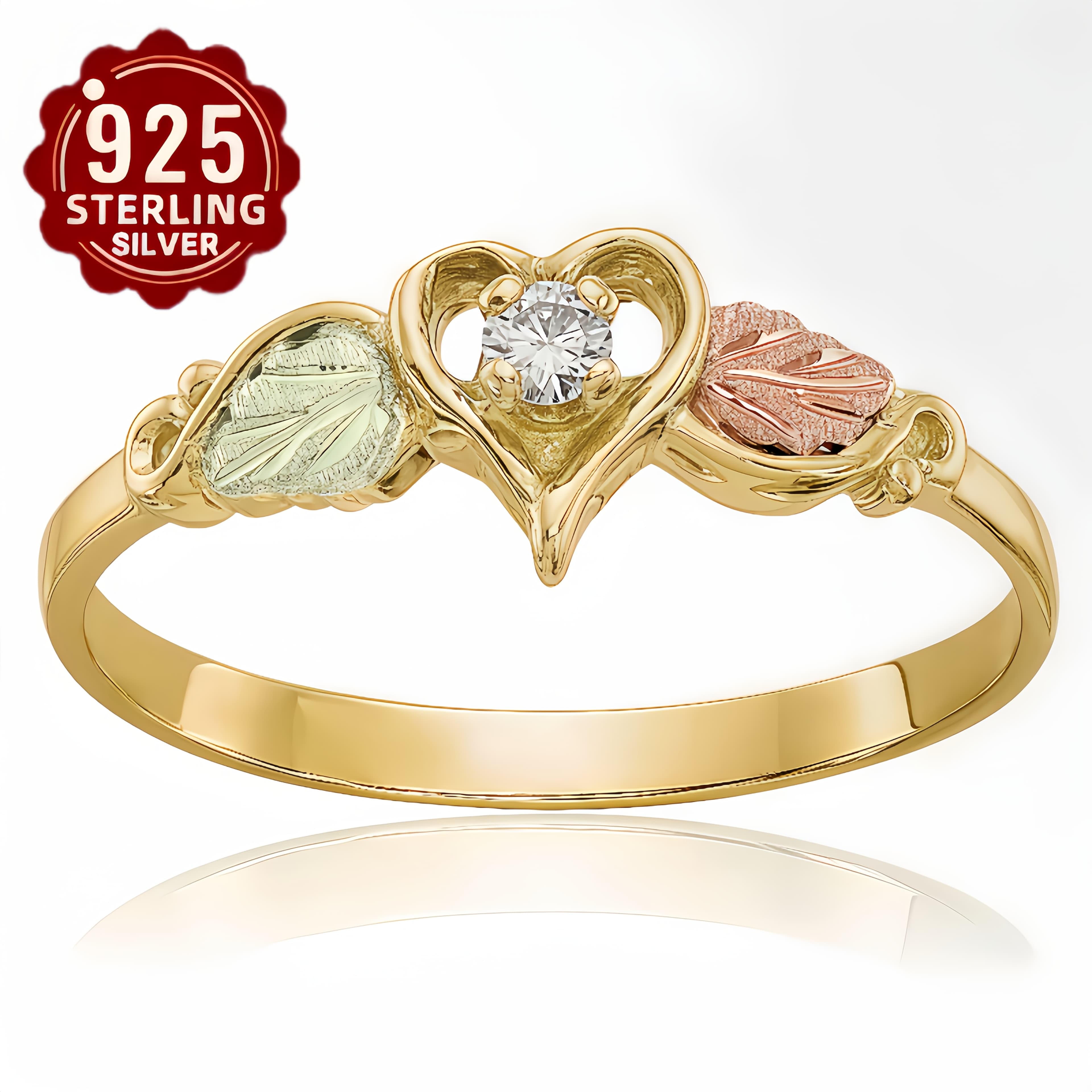 TEMU Elegant S925 Sterling Silvery With Heart-shaped Design And 5a Synthetic 5a Zirconia Inlay, Suitable For , Banquets, Engagements, Valentine's Day Gifts