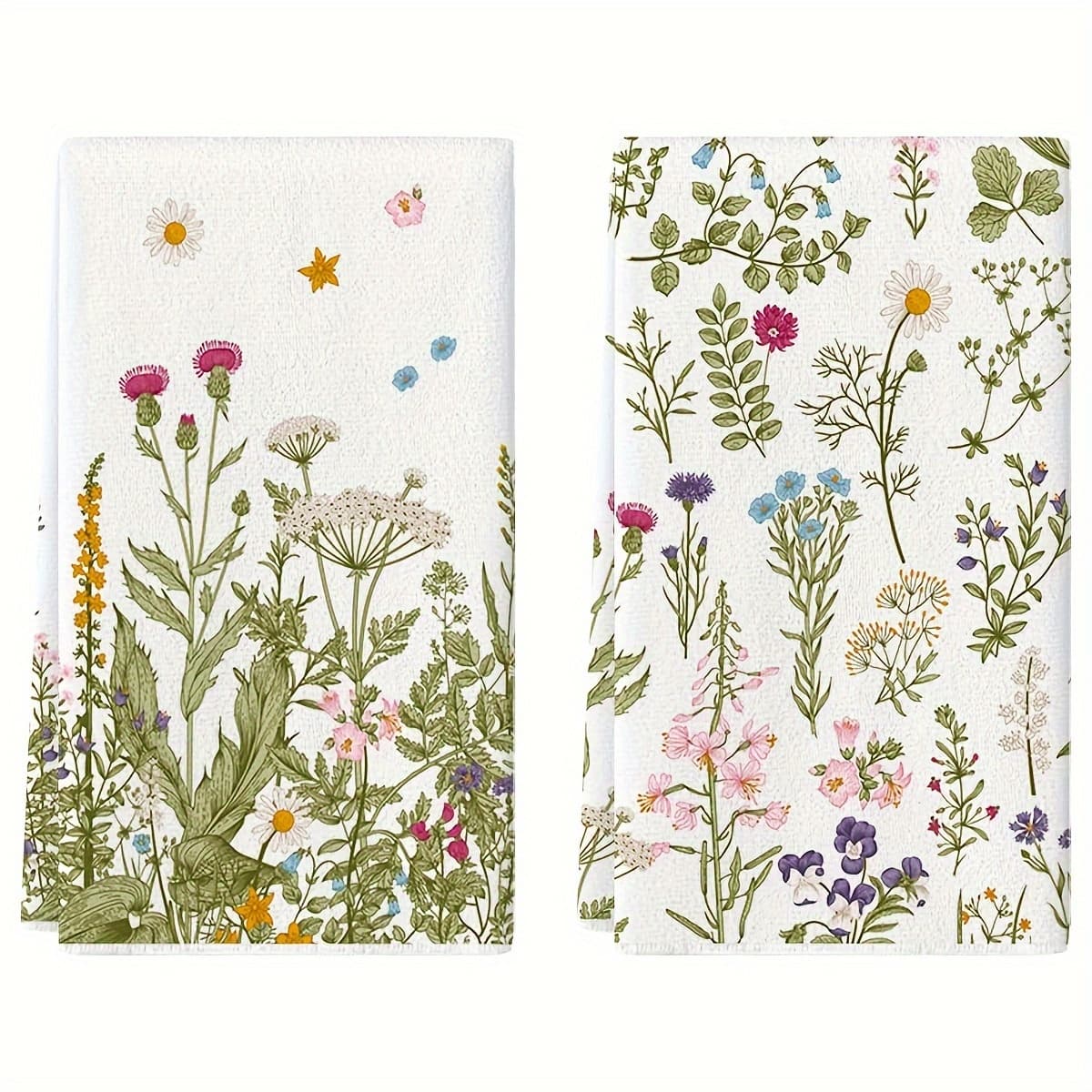TEMU Hine Spring Floral Scouring Cloth Printing Set Super Drying Absorbent