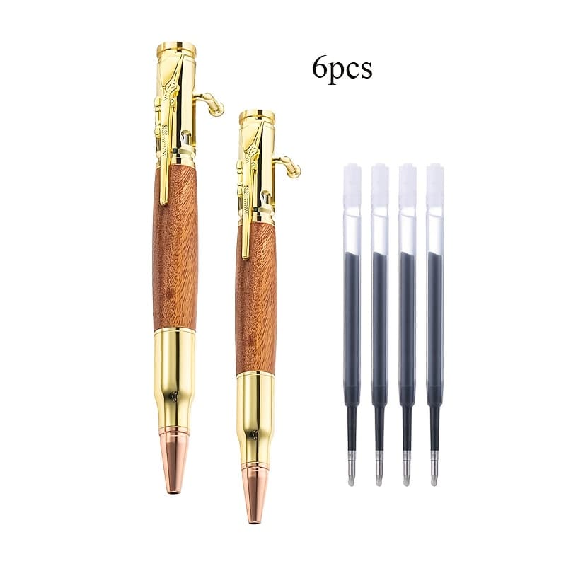 TEMU 3 Colors Action Pen, No Men's Gift Pen Set, Durable And , Office Decoration Pen, Woodworking Tools, 2pcs Pen+ 4pcs Refill, 250th Anniversary Day Gift