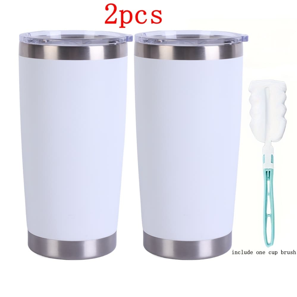TEMU 2pcs 20oz Outdoor Stainless Steel Insulated Tumblers (handle-free, Straw-free), Vacuum-sealed Thermal Cups. An Gift For Football Season And The Holidays, Game Day