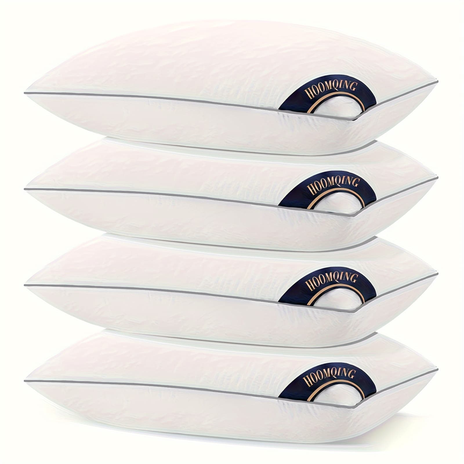TEMU Bed Pillows For Sleeping Queen Size Cooling Pillows Luxury Sleeping Pillow 3d Microfiber Filling Breathable Cover Collection Pillows For Or Stomach Sleepers