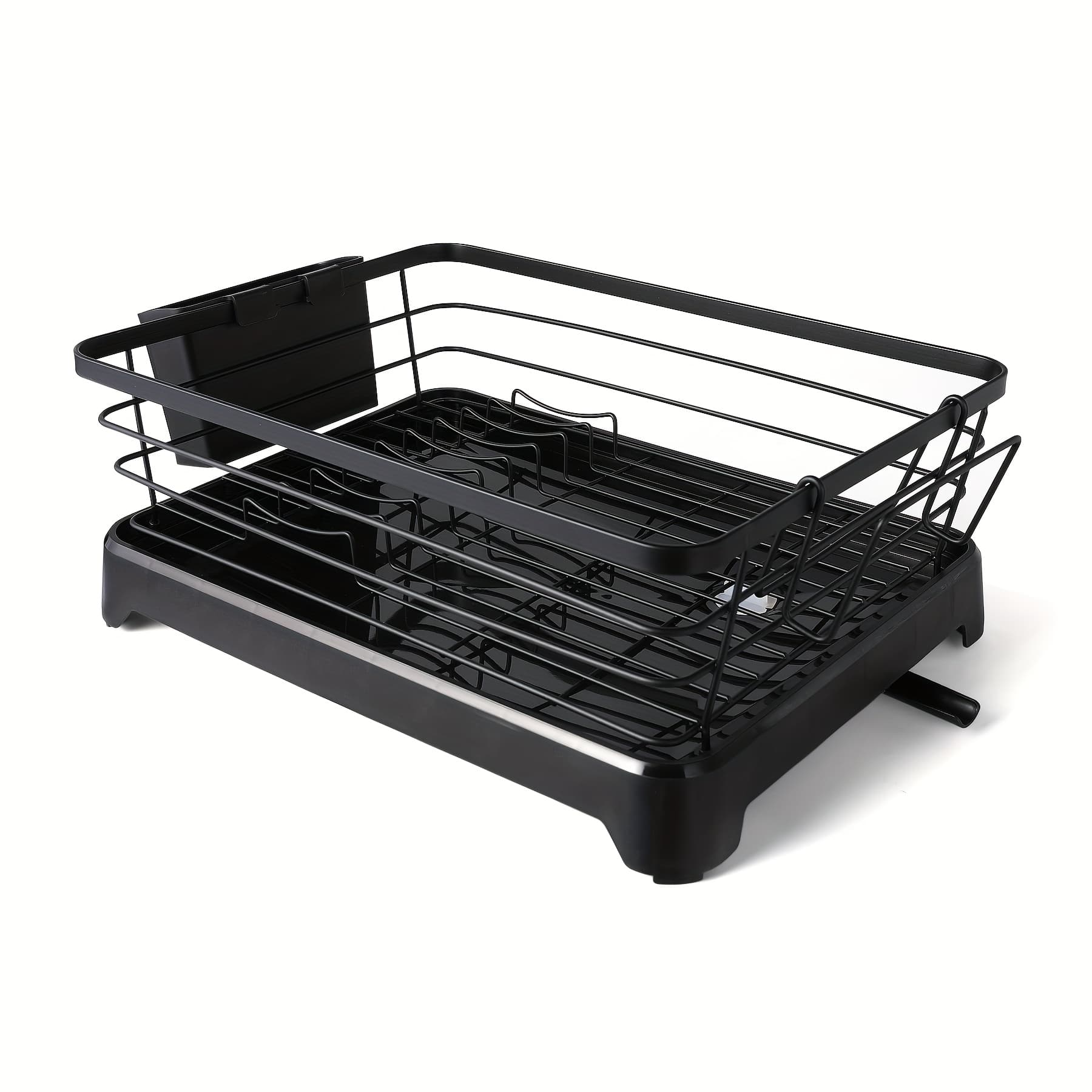 TEMU Dish Drying Rack With Tray, Stainless Steel Rust Proof Dish Rack For Kitchen Counter Cabinet Tabletop, Kitchen Storage And Organisation Holder