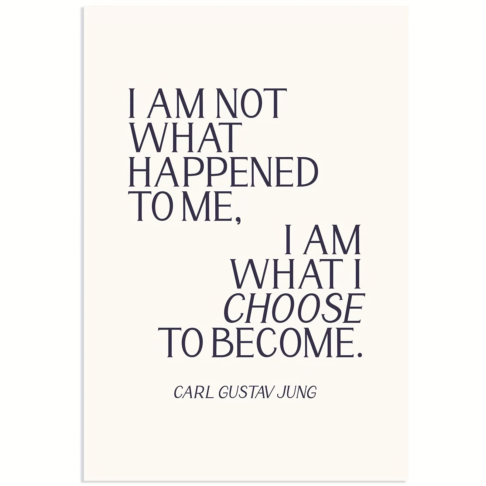 TEMU 2d Flat, 2d Flat, 1pc Frameless Quote Canvas Wall Art "i Am Not What Happened To Me, I Am What To Become" - 12x18 Inch Inspirational Psychology Decor For Bedroom, Office