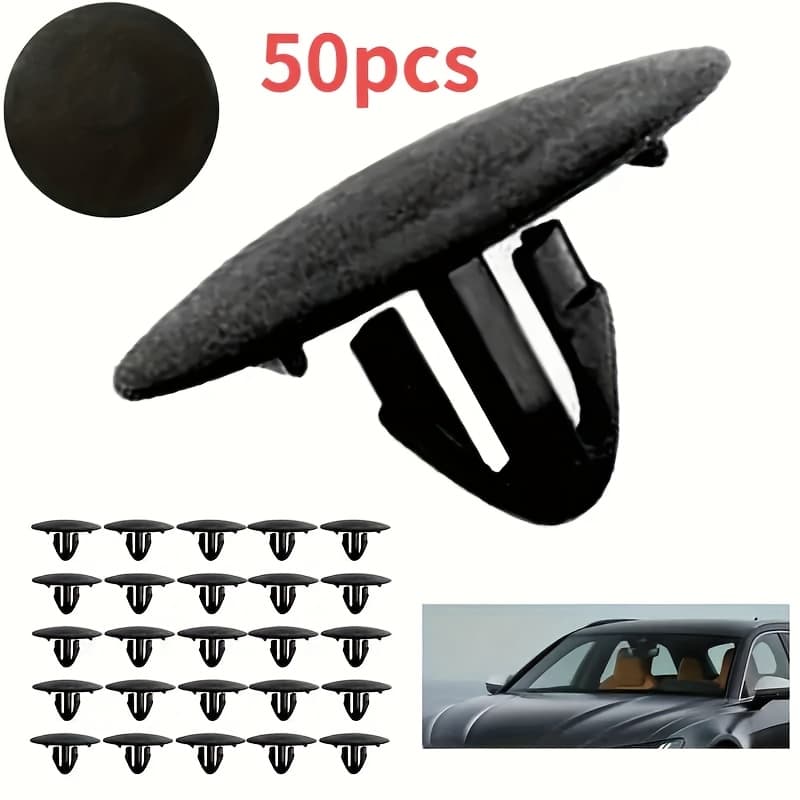 TEMU 50pcs Set Of Abs Plastic Car Engine Hood Insulation Fixing Clip, Fixed Sound Insulation Insulation To Prevent Detachment Of Body Fasteners, Suitable For Models, 90467-09050 Rivet Compatible