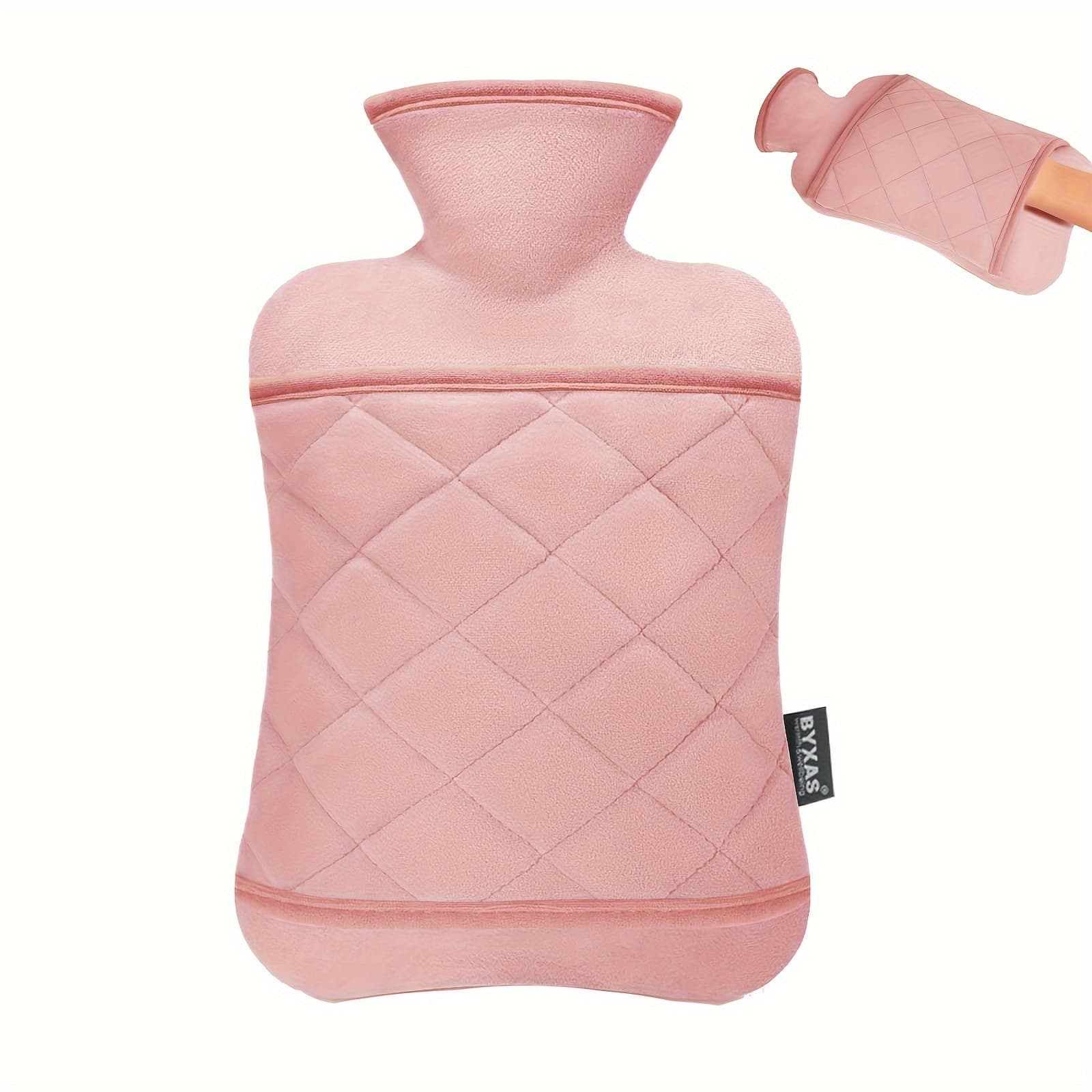 TEMU Byxas Hot Water Bottle With Hand Pocket Cover, 2.0l Bpa Free Pvc Water Bag