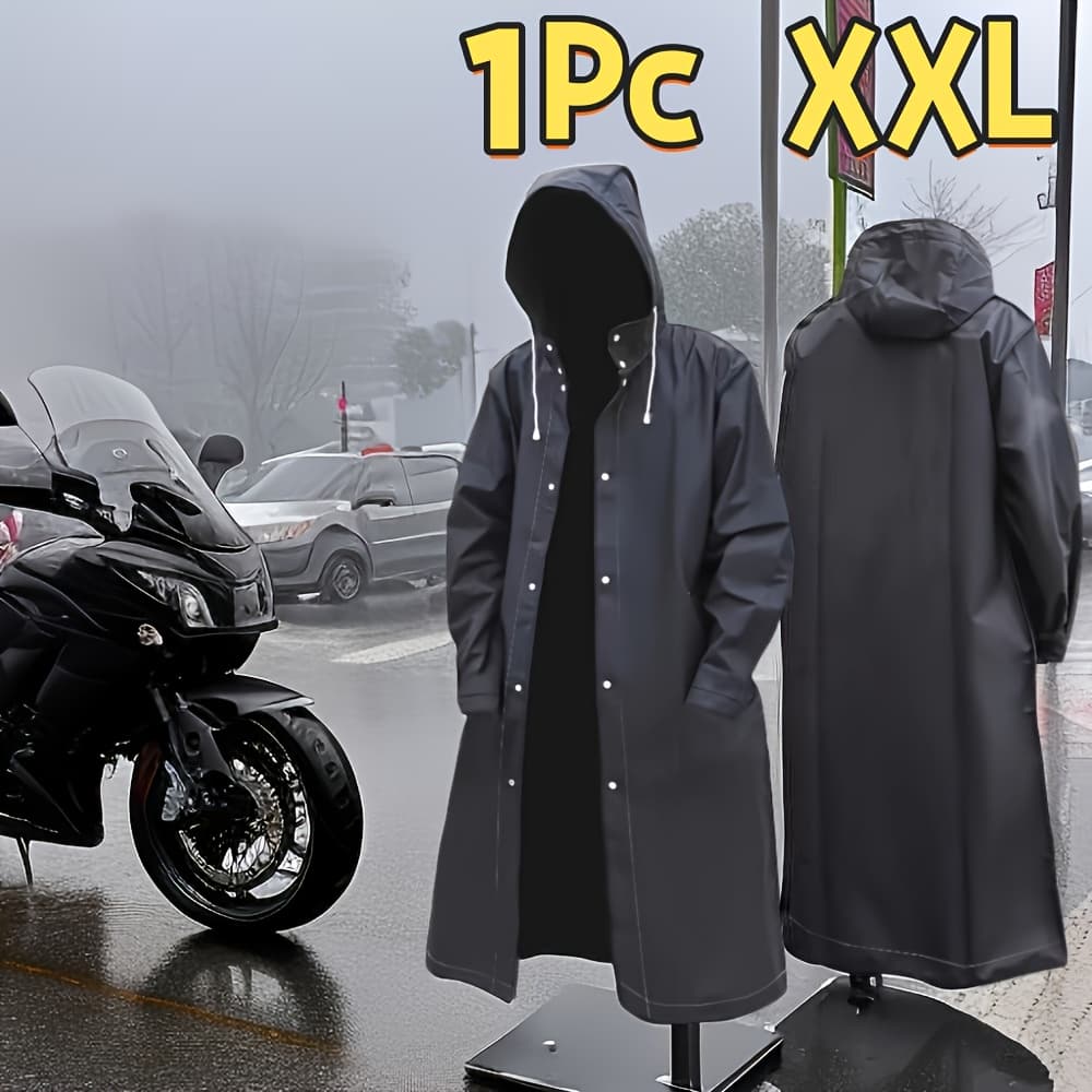TEMU Adult Waterproof Long Raincoat Hooded Outdoor Cycling, Hiking, Fishing, Motorcycle, Bicycle Cover