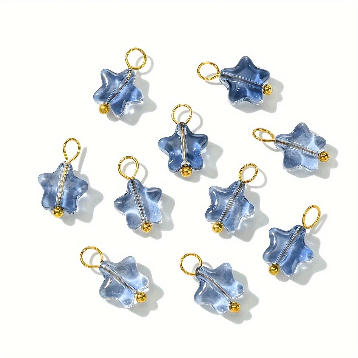 TEMU 10 Mixed Color Charms Suitable For Jewelry Bracelets, Necklaces, And Earrings Making