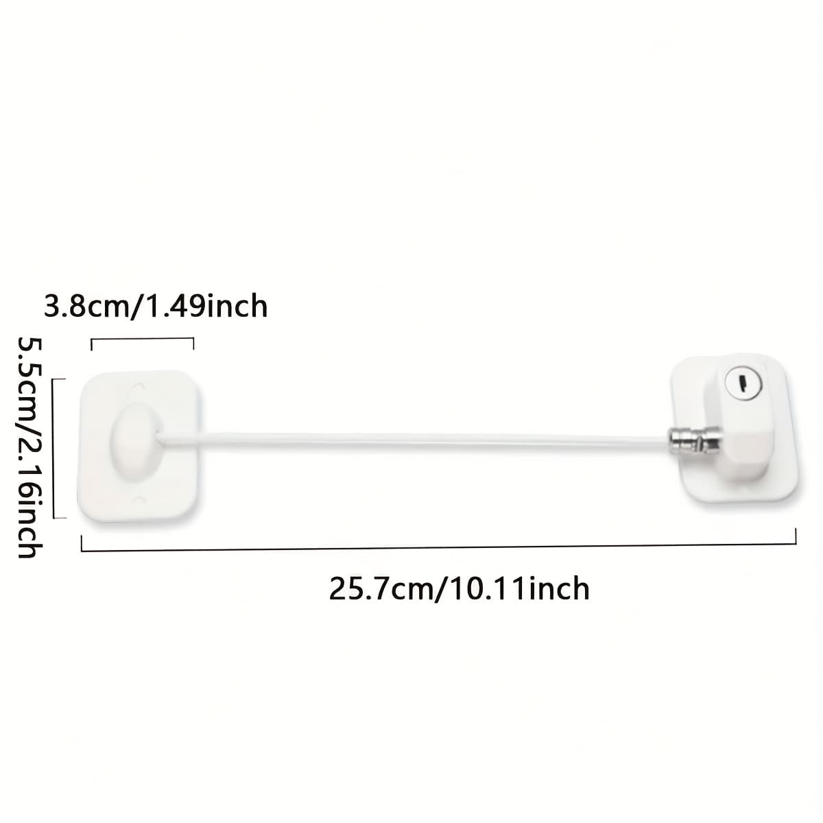 TEMU Door And Window Lock - No Drilling Sliding Safety , 1pc, Push-and-slide Door Latch For Windows & Cabinets With Stopper