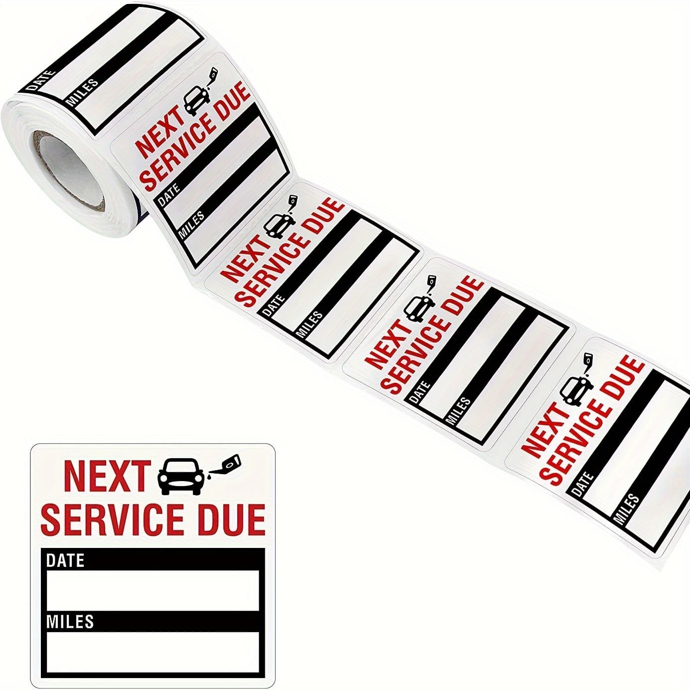 TEMU 150pcs Service Due Reminder Stickers – Oil Change & Auto Maintenance Date/mileage Labels, Removable Waterproof Adhesive, Paper Material Vehicle Service Decals, Christmas Decorations