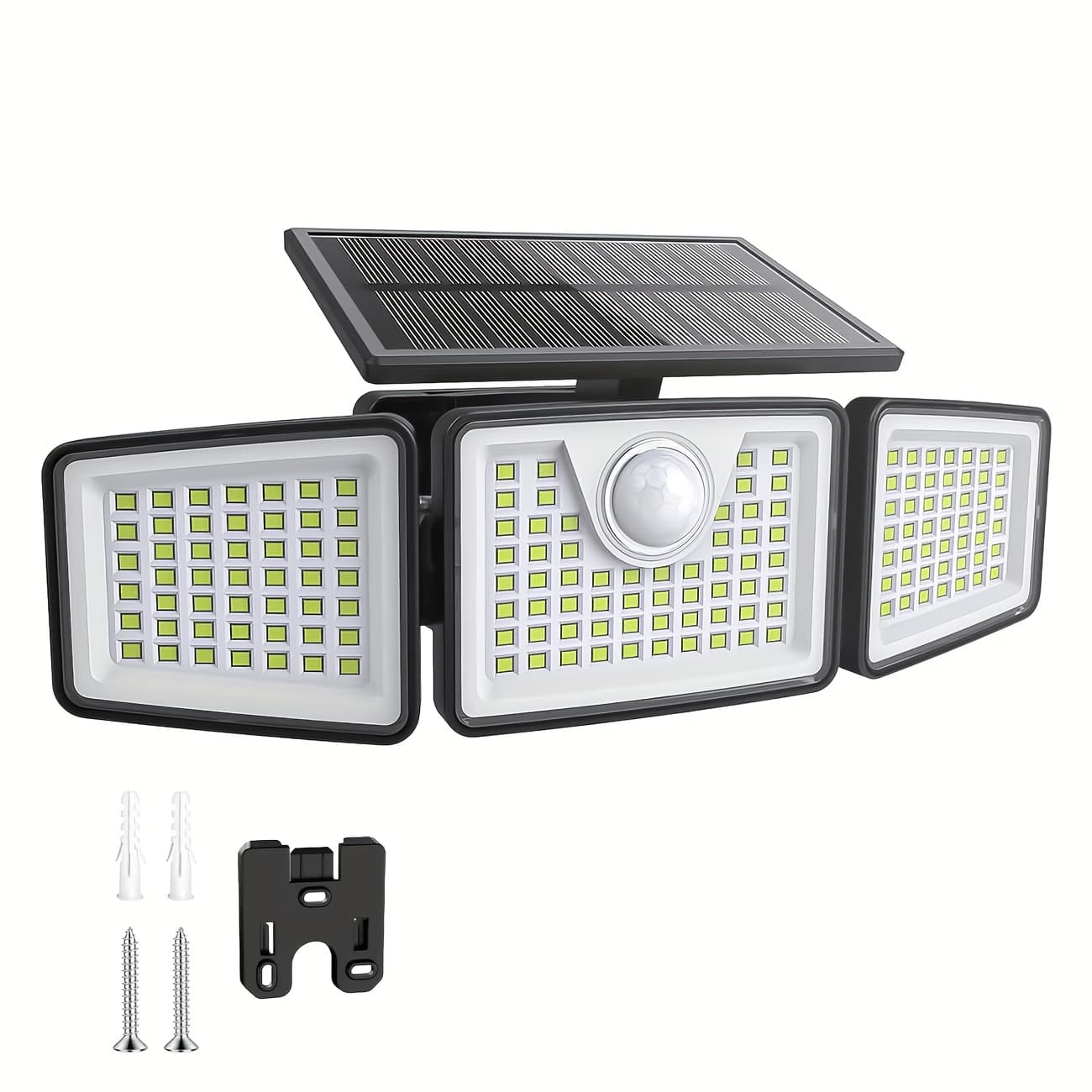 TEMU 1/2/3/4pcs, 2500 Lm Outdoor Solar Light With Motion Sensor | 3-270° Wide-angle Street , Ip65 Waterproof, 3 , Remote Control, Suitable For Courtyard, Terrace, Garage, Street, Etc