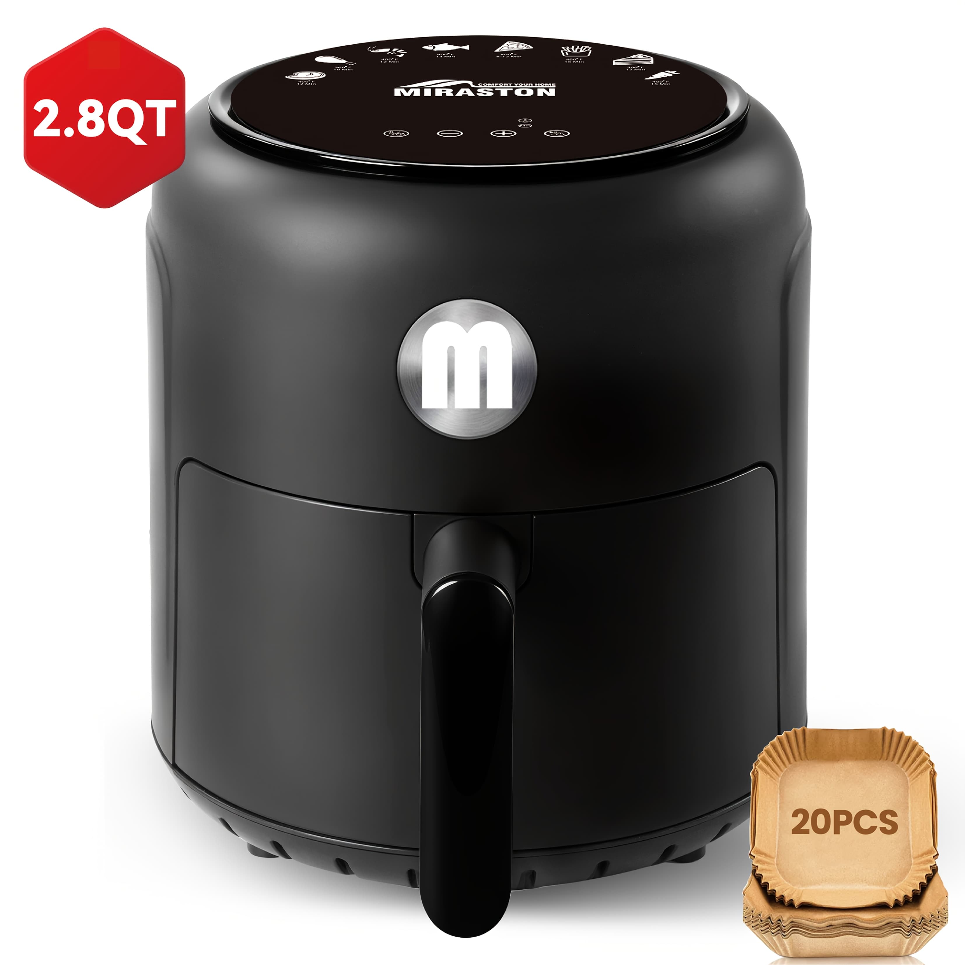 TEMU 2.8qt Fryer, Space-saving Mini Personal Air Fryers, Basket For Dishwasher-safe, For Breakfast, Dinner, Suitable For Dorm, Office, Apartment, , Toaster Oven, Deep Fryer, Kitchen, Air Fryers
