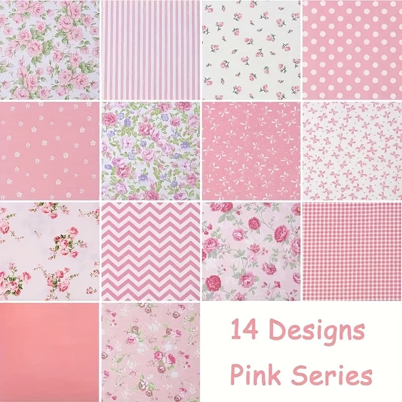TEMU 42pcs High-quality Handmade Fabric Bundles, Pre-cut Floral Quilt Squares, Featuring 14 Different Patterns, Ideal For Quilting, Sewing, Scrapbooking, Holiday Gifts, And Floral . 12.7x12.7cm/5x5in