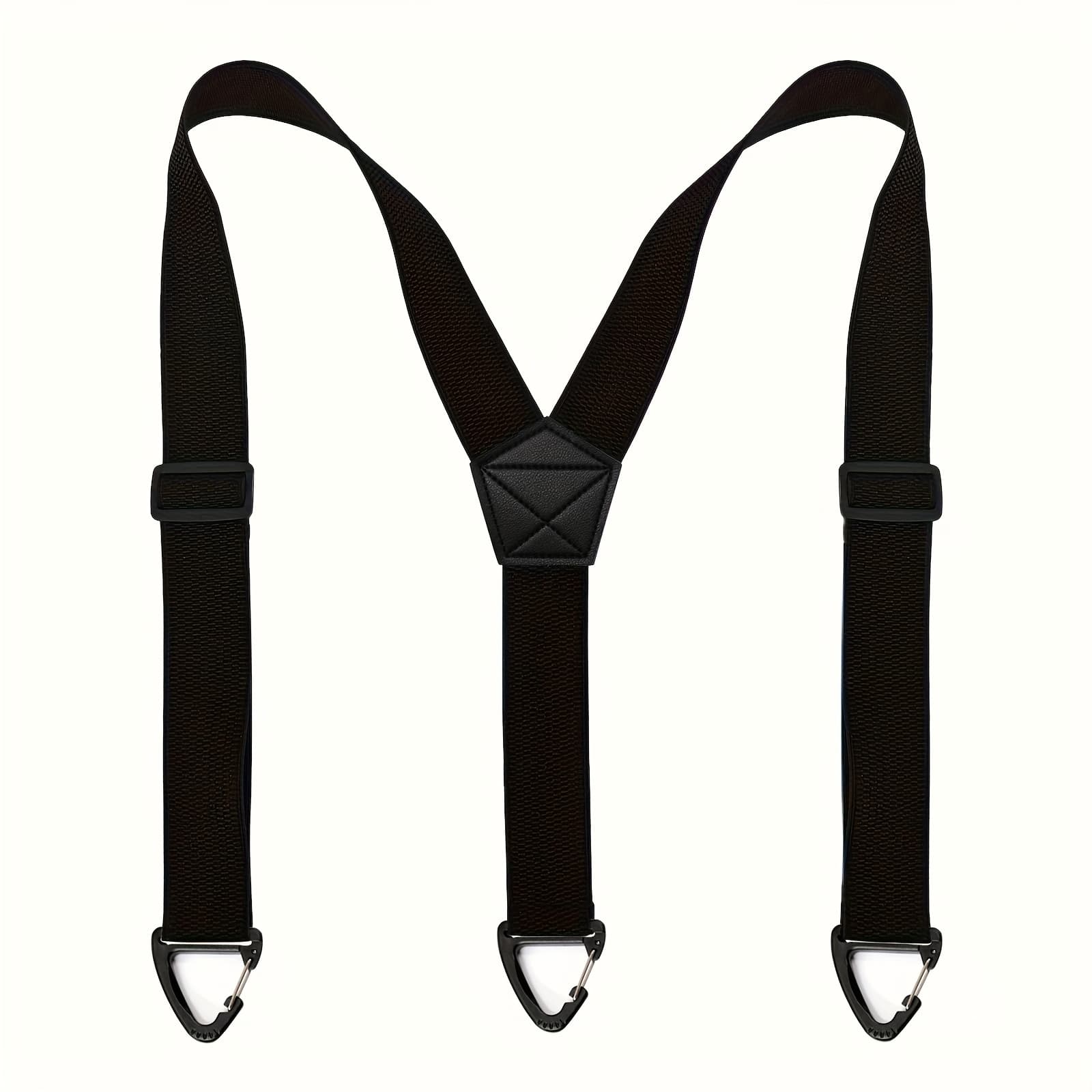 TEMU 1.5-inch Men's 3-hook Hidden Suspender, 3.8cm Wide Y-shape Jumper Suspenders, Vintage Style, High , Woven Fabric, Adjustable Strap, With Holiday Gift Option For Size