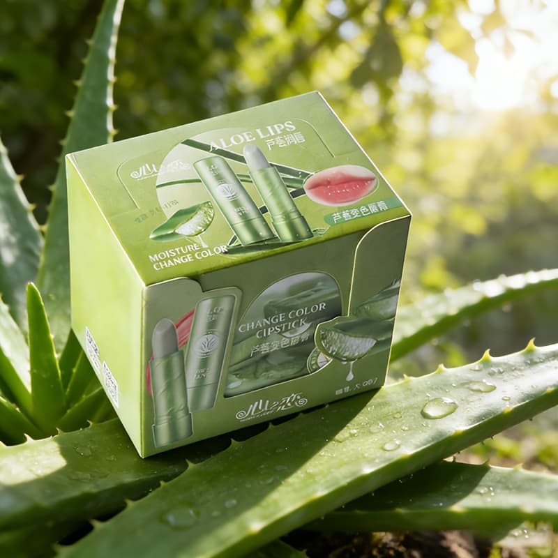 TEMU 12pcs Box Of Natural Aloe Vera Lip Balm: Moisturizing, Hydrating, Waterproof & Anti-chap Color Changing Lip Care