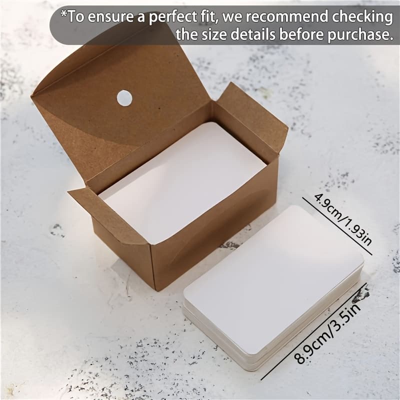 TEMU 100pcs Box Set - Colorful Paper Cards - Simple, Durable & Thick - Perfect For Diy Graffiti, Messages & Notes - Ideal For Creative
