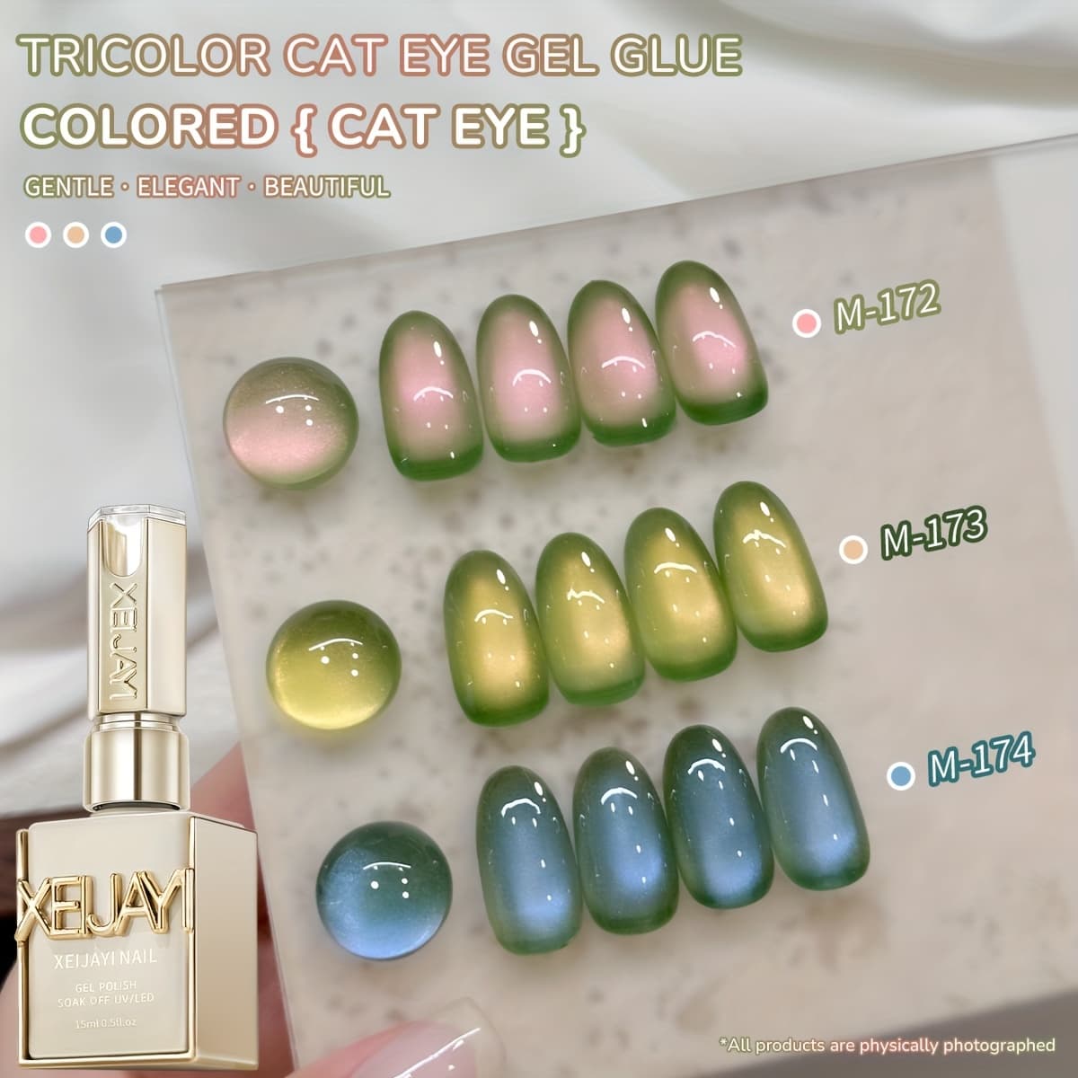 TEMU New Nail Art 3-color Set For Autumn/winter Trendy Nail Designs Fashion Salon Artistic Gel With Shimmering Gloss Effect Women's Nail Art Tools Gel For Creative Manicure Designs