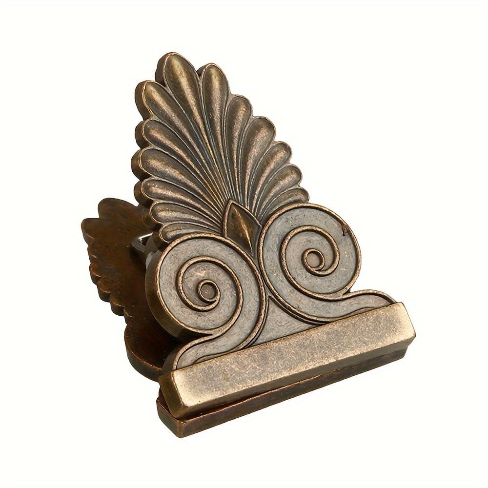 TEMU Vintage Leaf Design Metal Clips, Alloy Paper Clamps For Photo Postcard Storage, Tn Journal Accessories