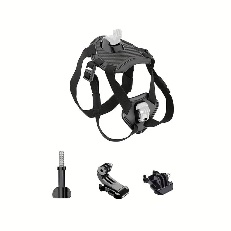 TEMU Dog Harness Mount For,soft And Adjustable Dog Harness Vest With 2 Mouting Base Pet Chest And Back Fixation For Hero All Models, Suitable For Small Medium Large Dogs