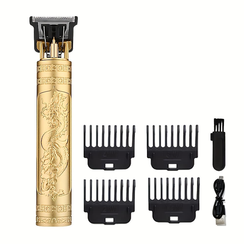 TEMU Weeme 1pc/3pcs Men's Hair Clipper, Clippers Lcd Display, Usb Rechargeable, Guide Combs, Trimmer And Shaver, With Cleaning Brushes, Gift For Men