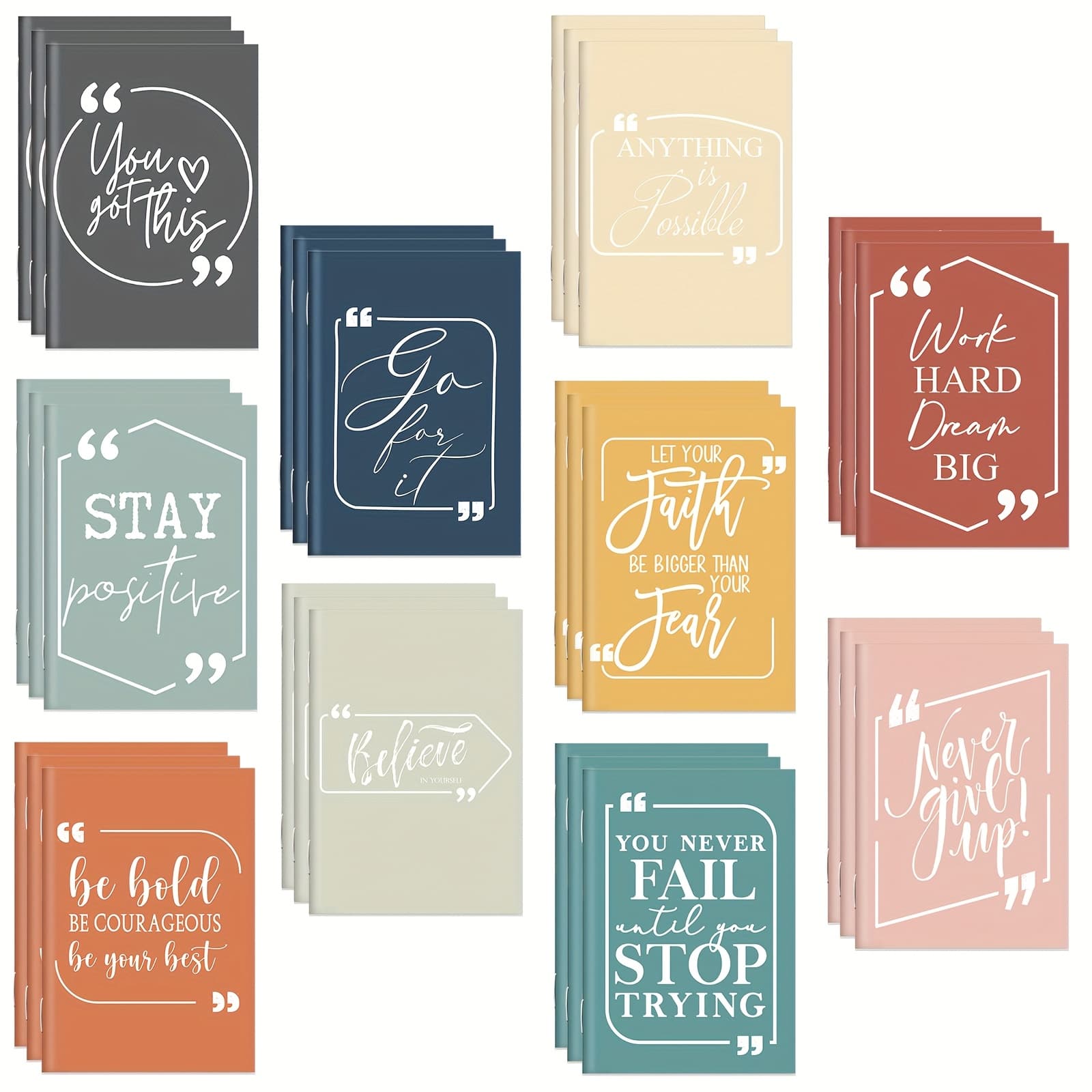TEMU 100pcs Mini Motivational Notebooks Bulk Gifts For Employees Inspirational Small Pocket Notepads Mini Journal Team Gifts For Back To School Employee Appreciation Office Use
