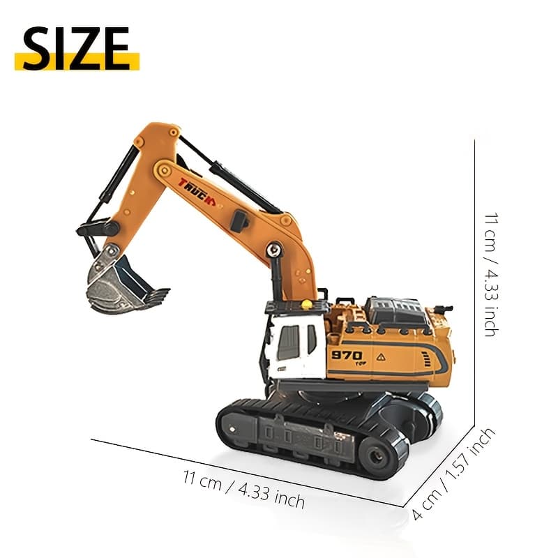 TEMU Remote Control Excavator Construction Toys For Boys, 1200mah Rc Excavator Toy With Metal Shovel & Light, 13ch Excavator Toys For Boys 8+ Year Old Kids 2024 Christmas Birthday Gift, 120+mins