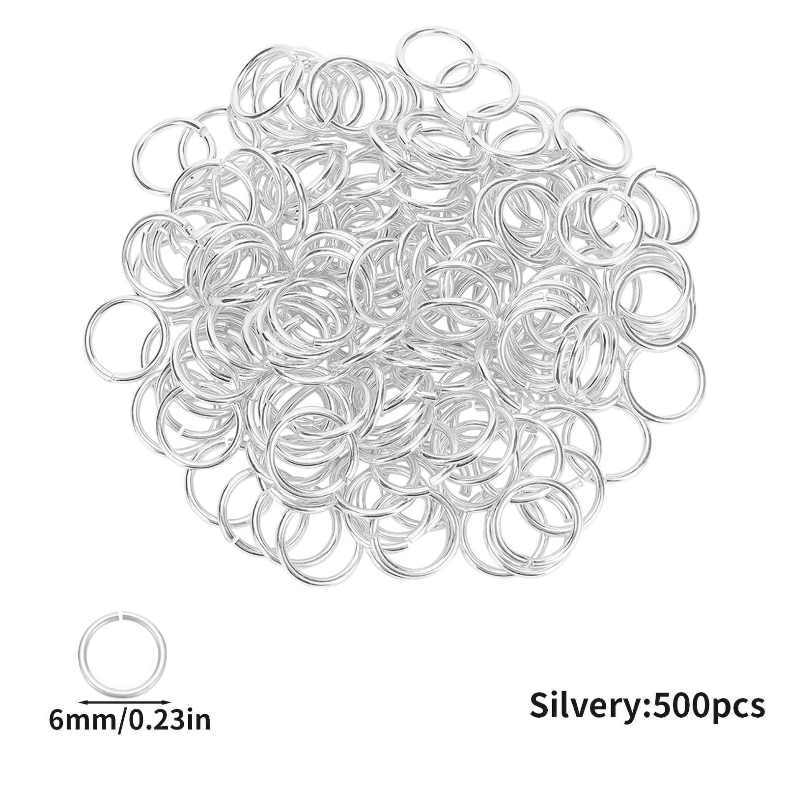 TEMU 500/1000pcs 5/6mm Round Jump Ring Necklace, Bracelet, Earrings, Pendant Connector - Jewelry Crafts Additions For Production